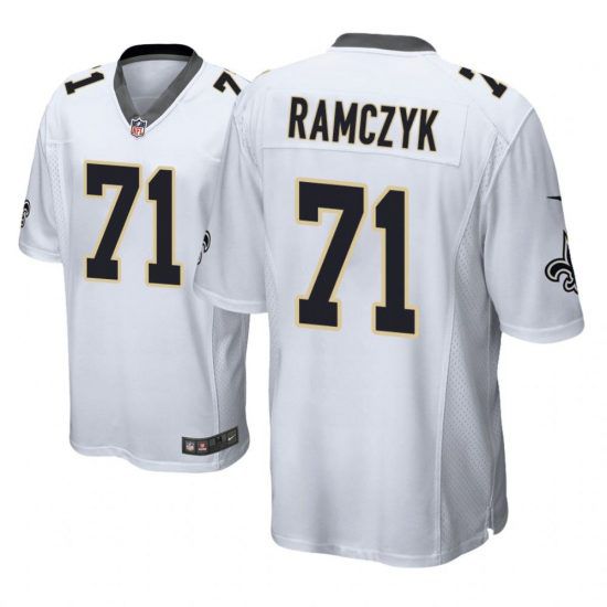 Men New Orleans Saints 71 Ryan Ramczyk Nike White Game NFL Jersey